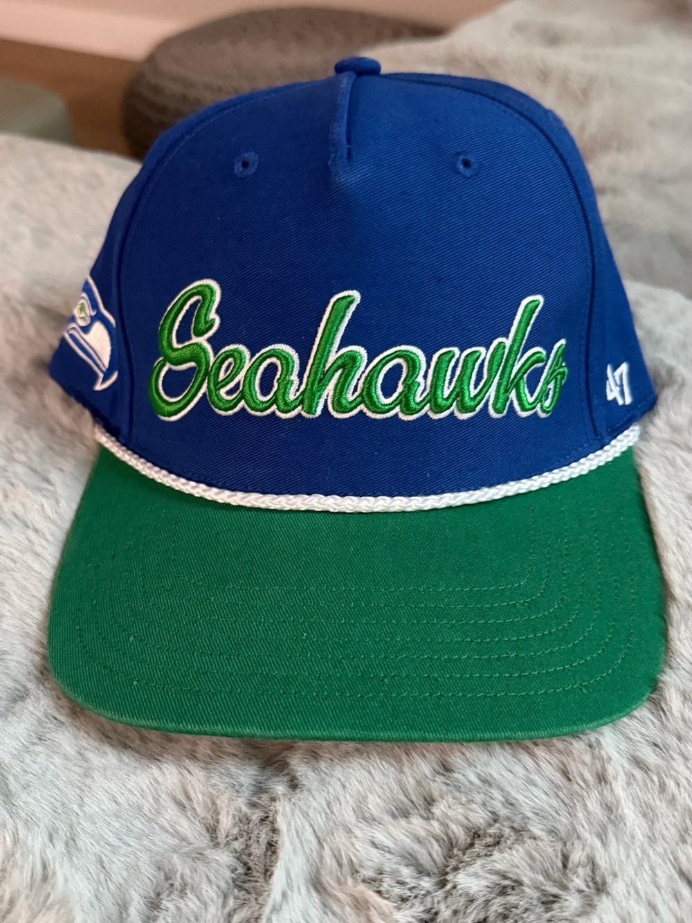 '47 Men’s Seattle Seahawks Blue & Green Snapback Hat